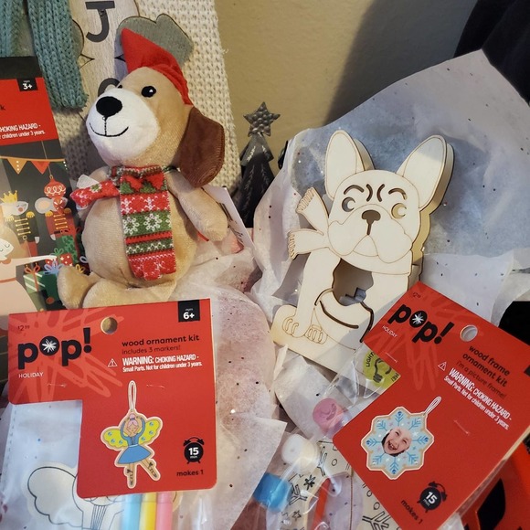 Christmas bundle stocking stuffer gift lot dog crafts kits stickers stuffed dog - Picture 3 of 11